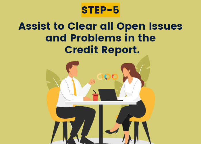 Assist to Clear all Open Issues and Problems in the Credit Report